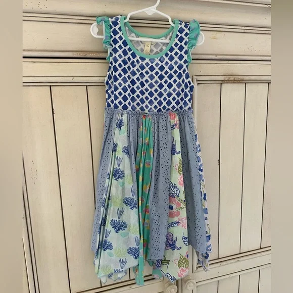 Matilda Jane Dresses | Matilda Jane Seahorse Beach Dress | Color: Blue/Green | Size: 6g | Knred3's Closet